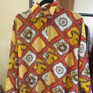 Collared long gown Hermes styling